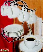 white porcelain espresso set